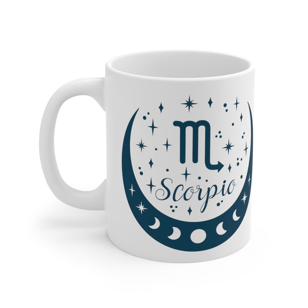 Zodiac Coffee Mug with Traits: Scorpio Edition