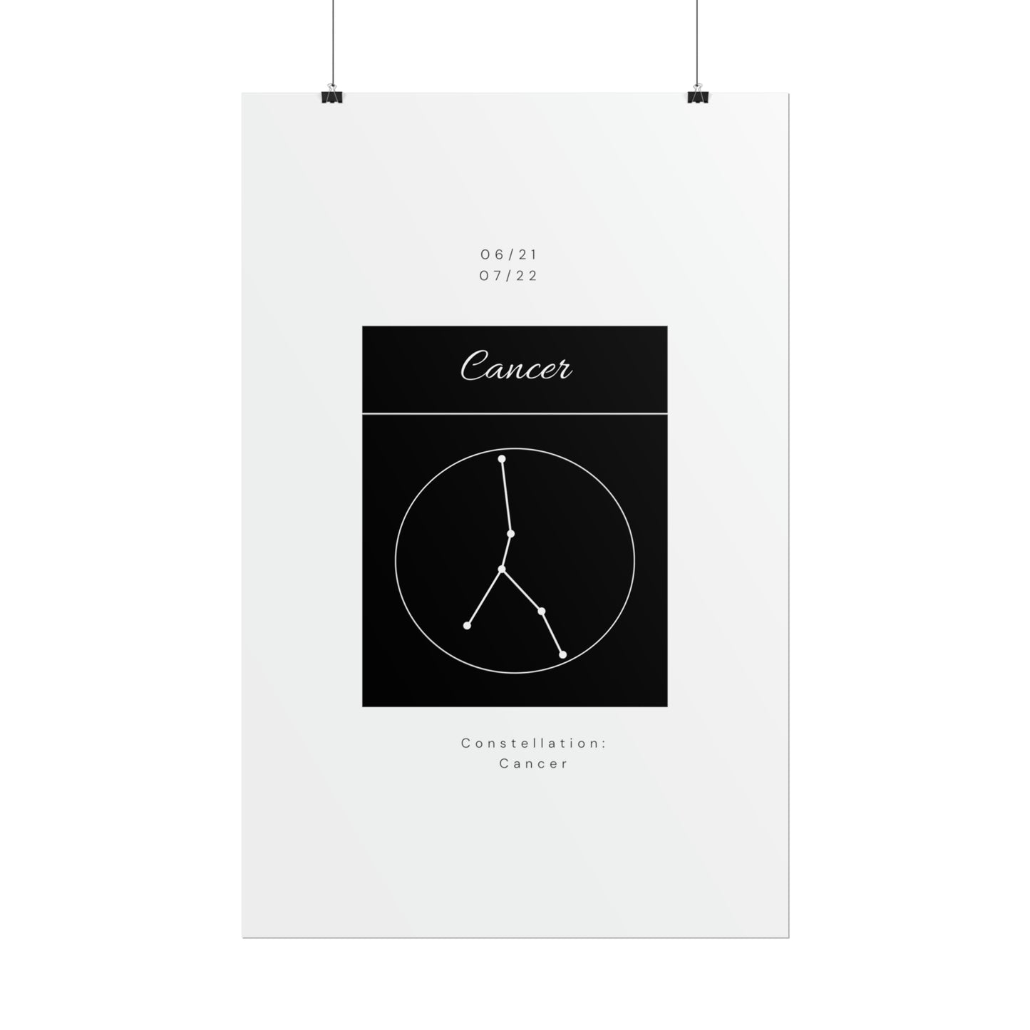 Cancer Star Constellation Zodiac Poster