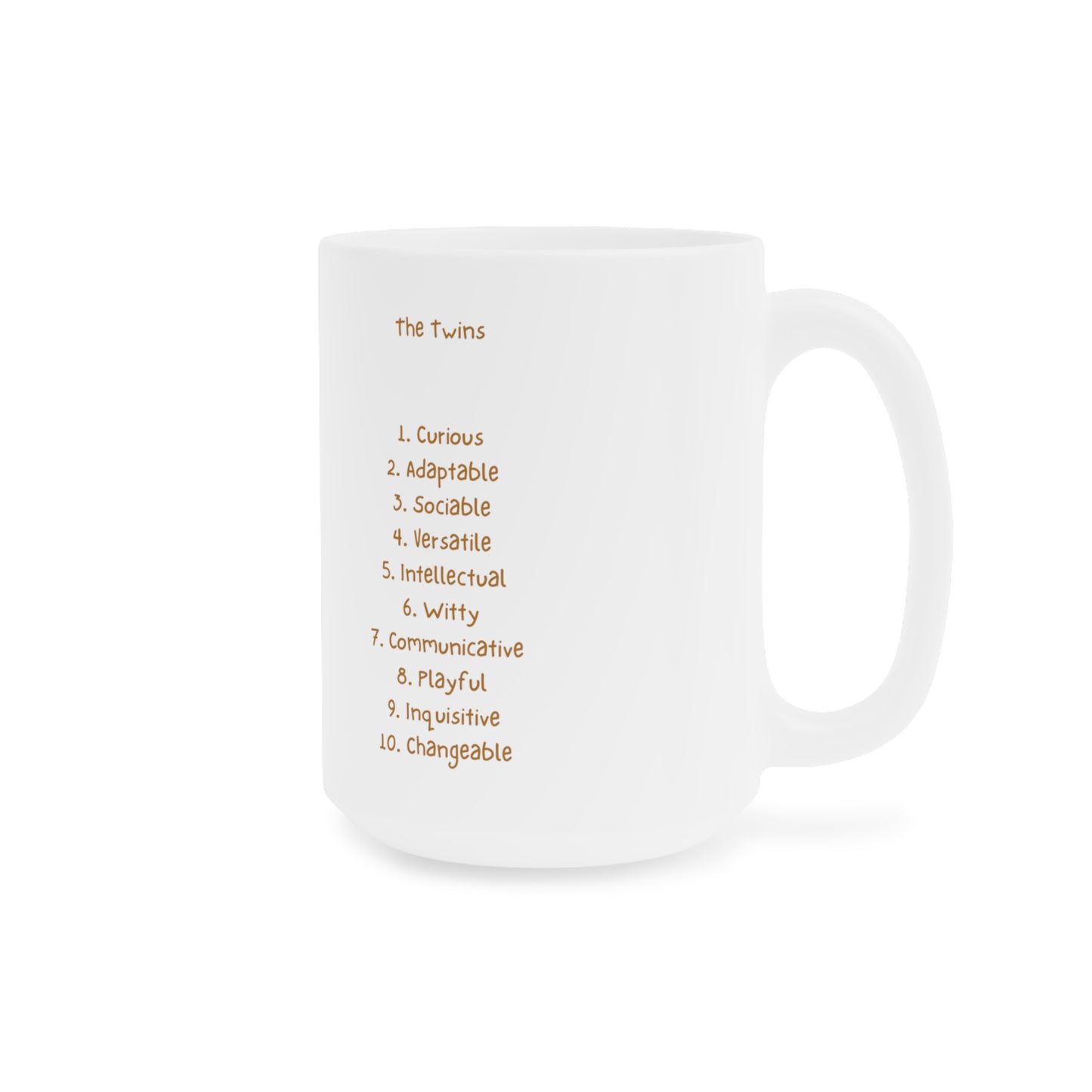 Zodiac Mug/ Gemini with Traits