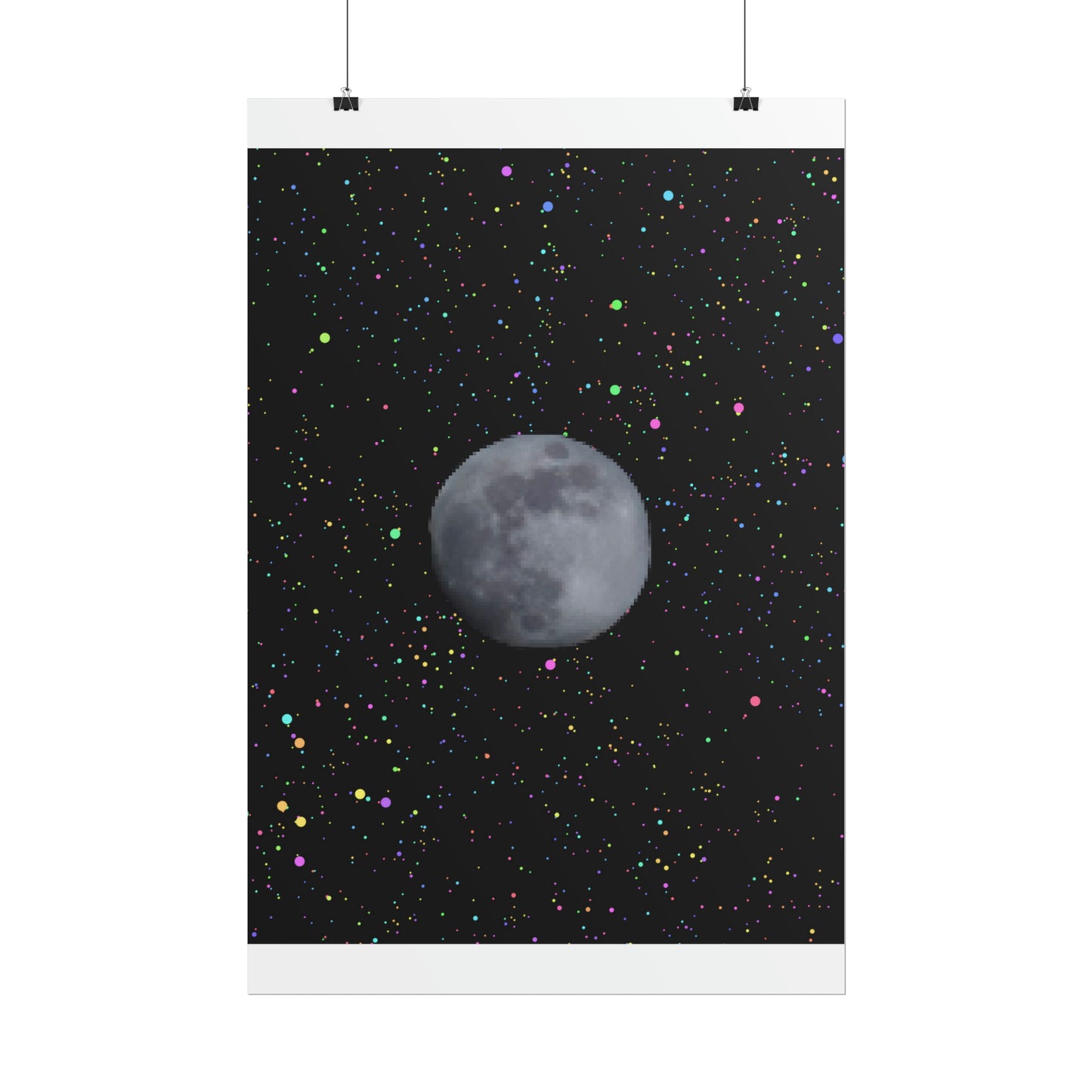 Moon Poster: Full Moon in a Clear Sky