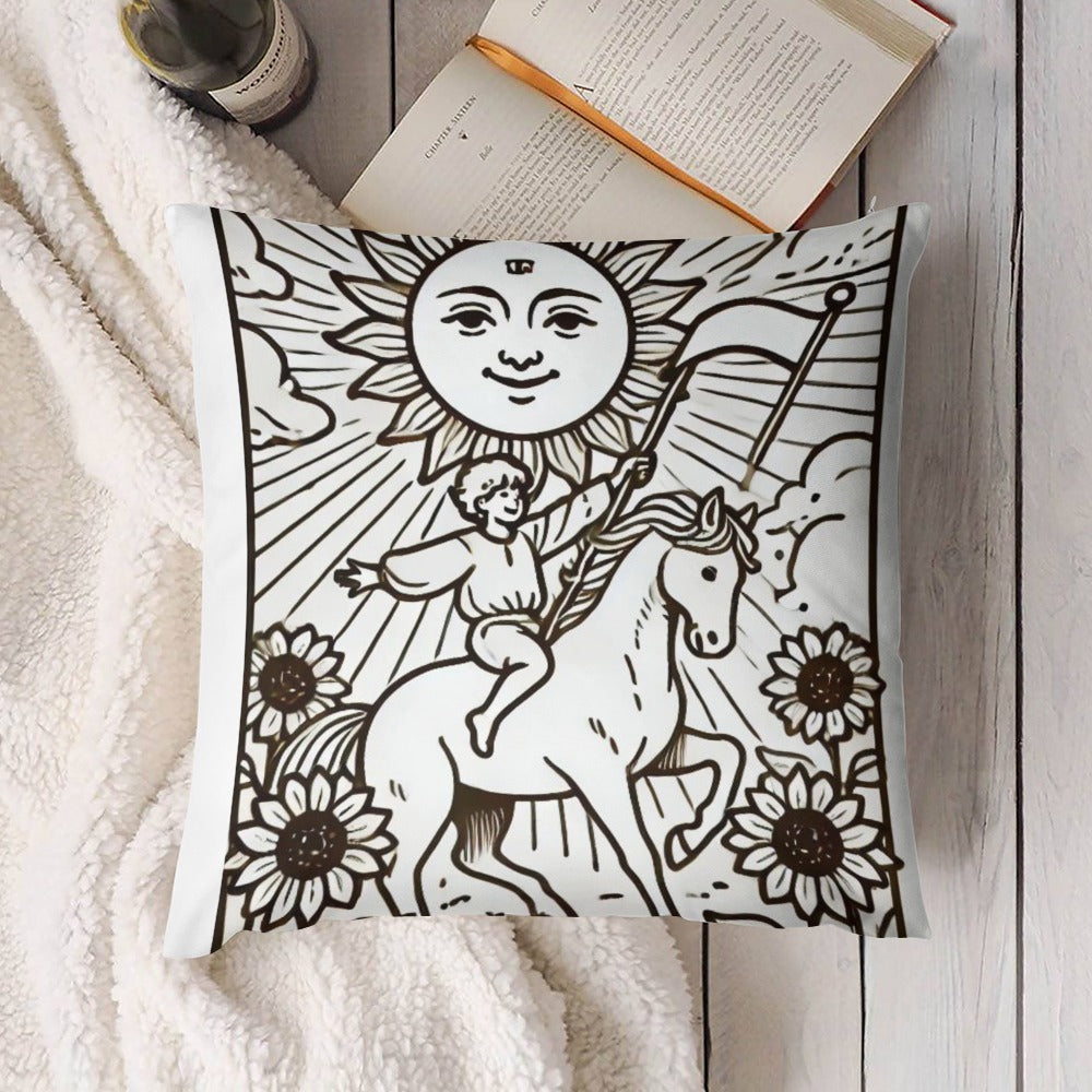 Radiant Sun Tarot Plush Pillowcase