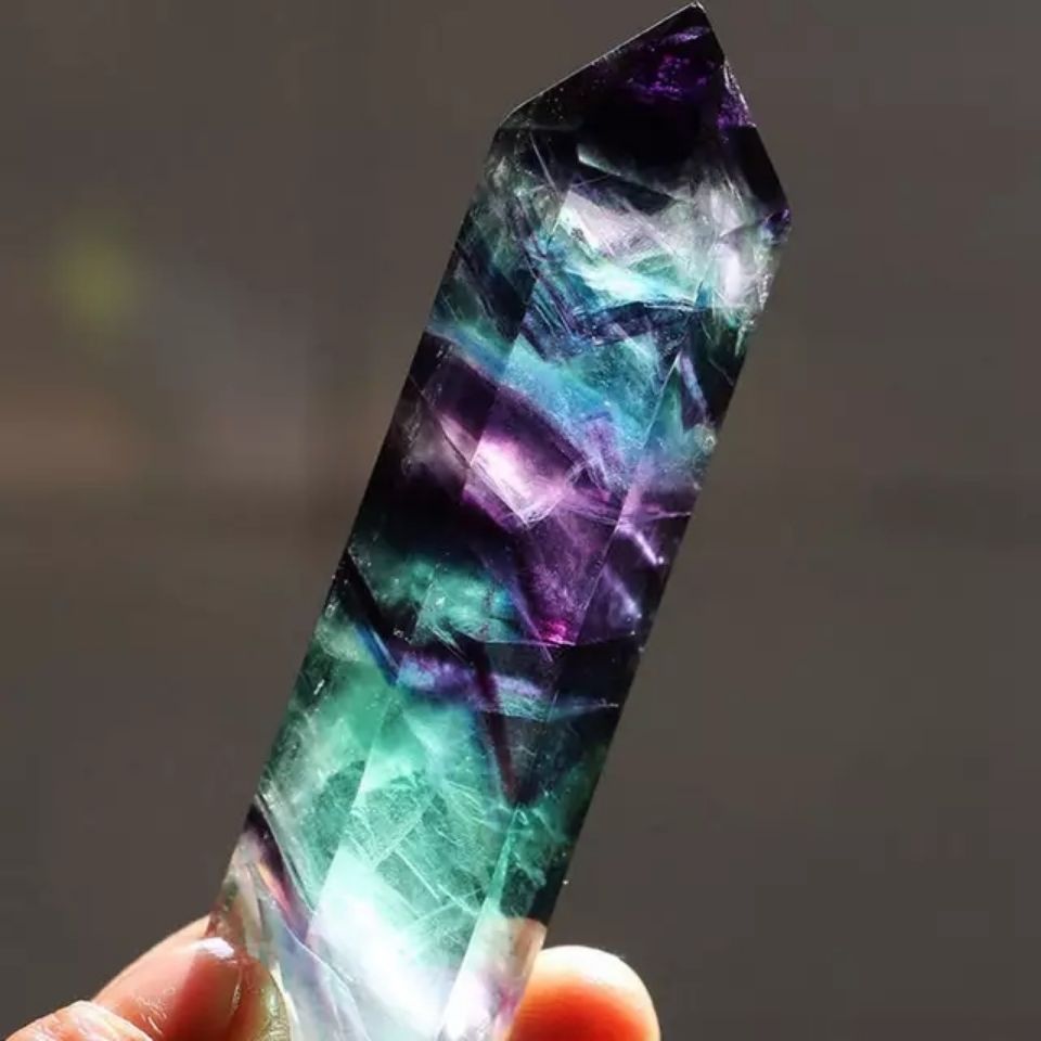 Purple Fluorite Six Prism Column