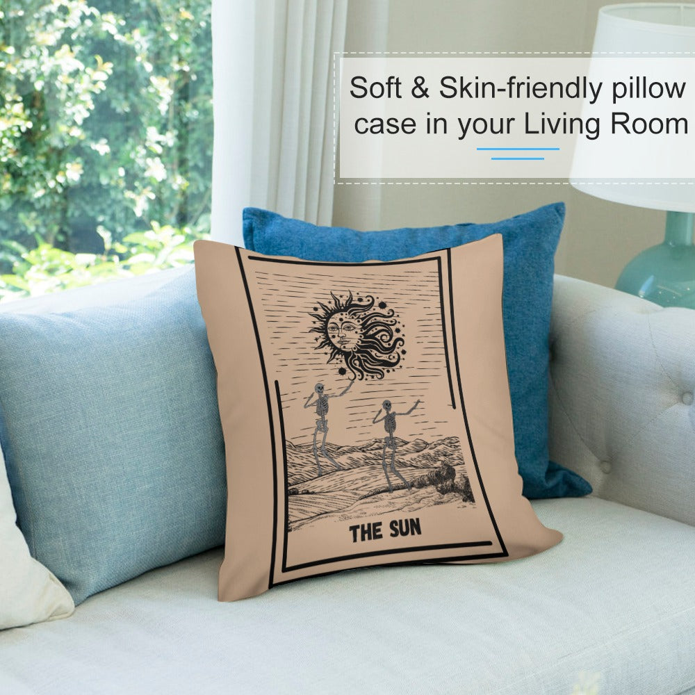 Celestial Plush Throw Pillow Case - THE SUN