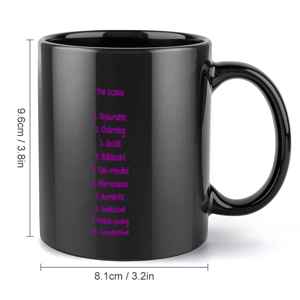 Zodiac Coffee Mug: Libra Edition- Black