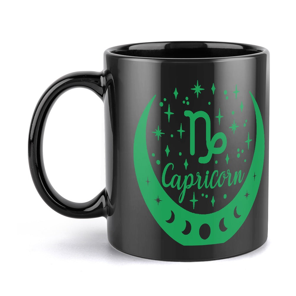 Zodiac Coffee Mug: Capricorn Edition (Black Edition)