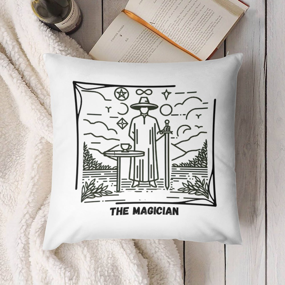 Celestial Plush Throw Pillow Case -  THE MAGICIAN