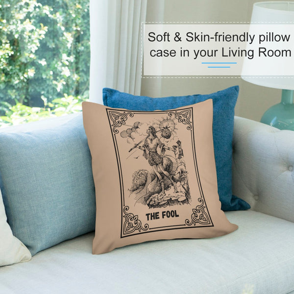 Celestial Plush Throw Pillow Case -  THE FOOL