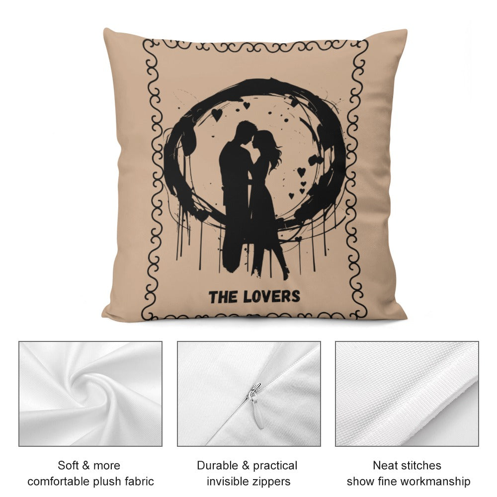 Celestial Plush Throw Pillow Case -  THE LOVERS