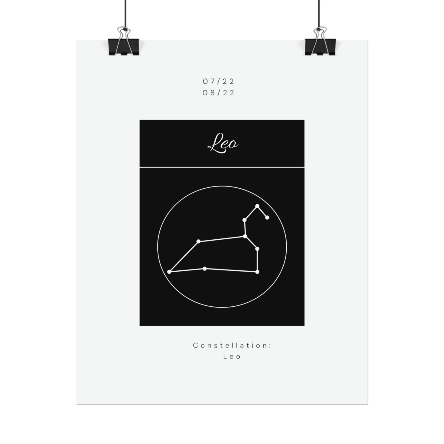 Leo Star Constellation Zodiac Poster