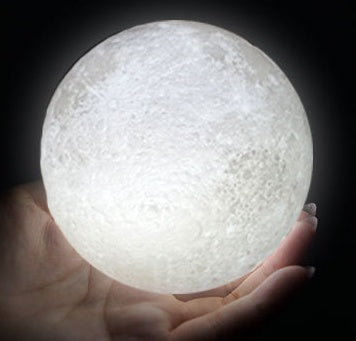 Mystic Moon 3D Printed Touch Lamp - USB Rechargeable Night Light