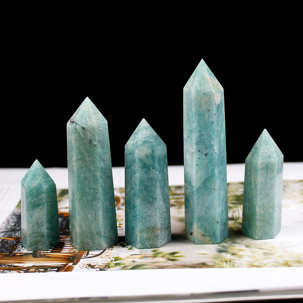 Blue Calcite Energy Pillar Decor