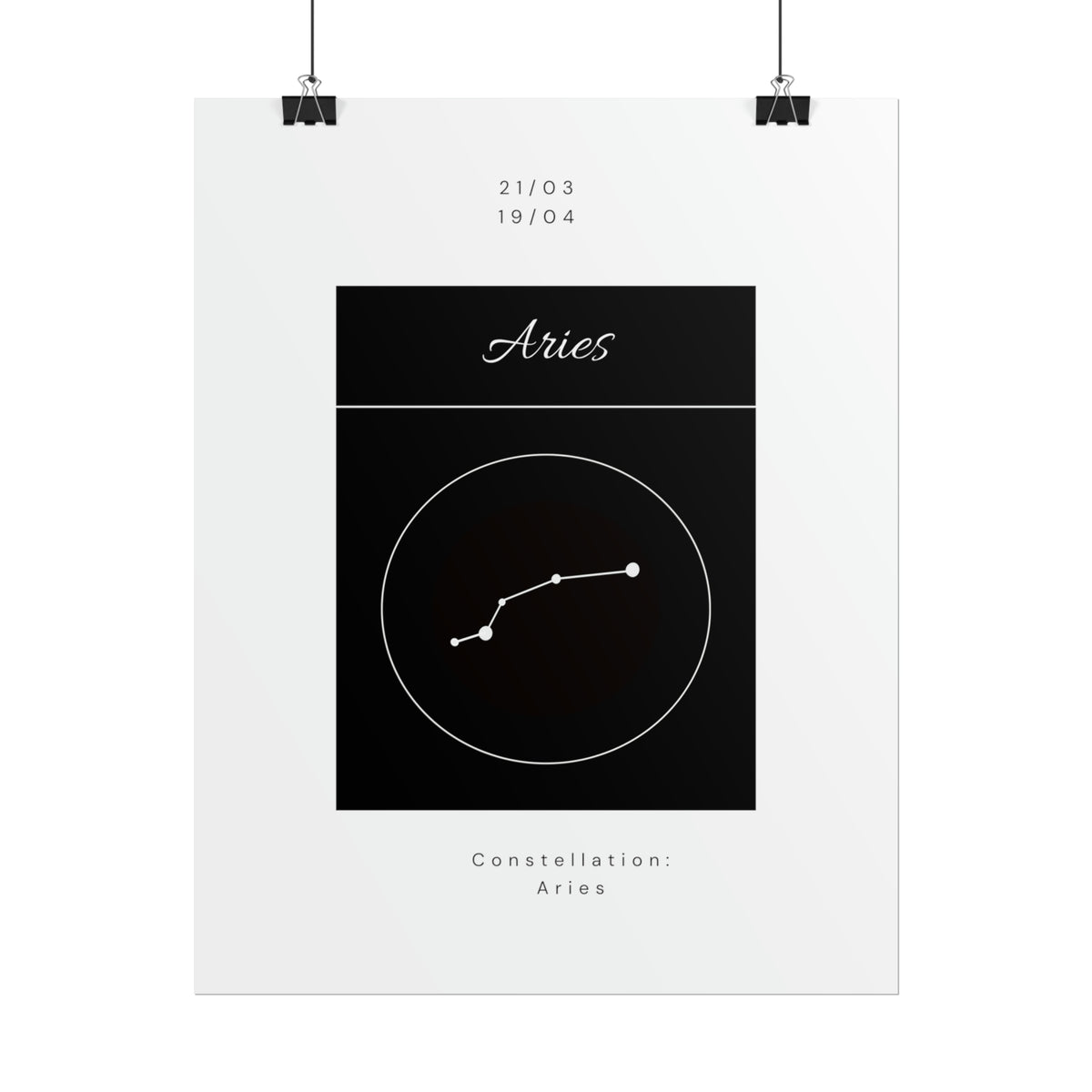 Aries Star Constellation Zodiac Poster