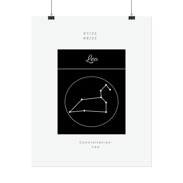 Leo Star Constellation Zodiac Poster