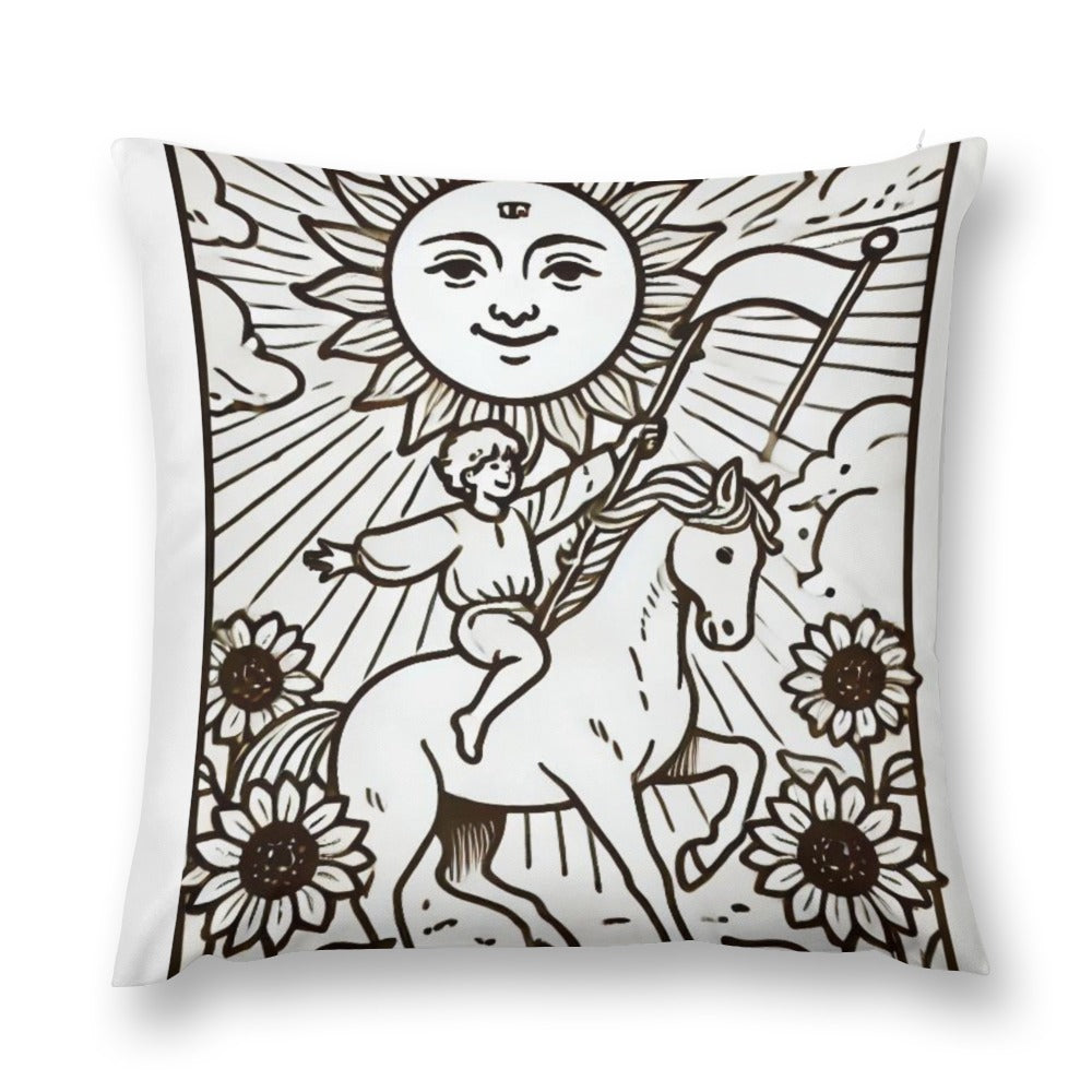 Radiant Sun Tarot Plush Pillowcase