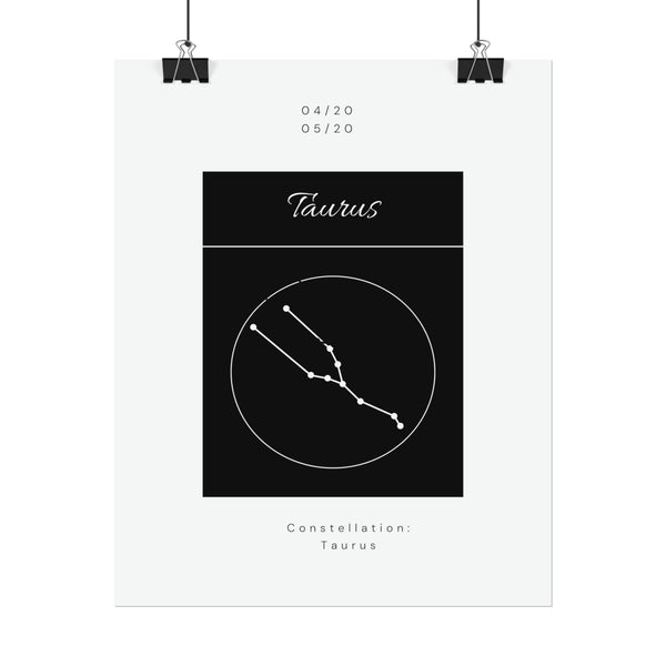 Taurus Star Constellation Zodiac Poster