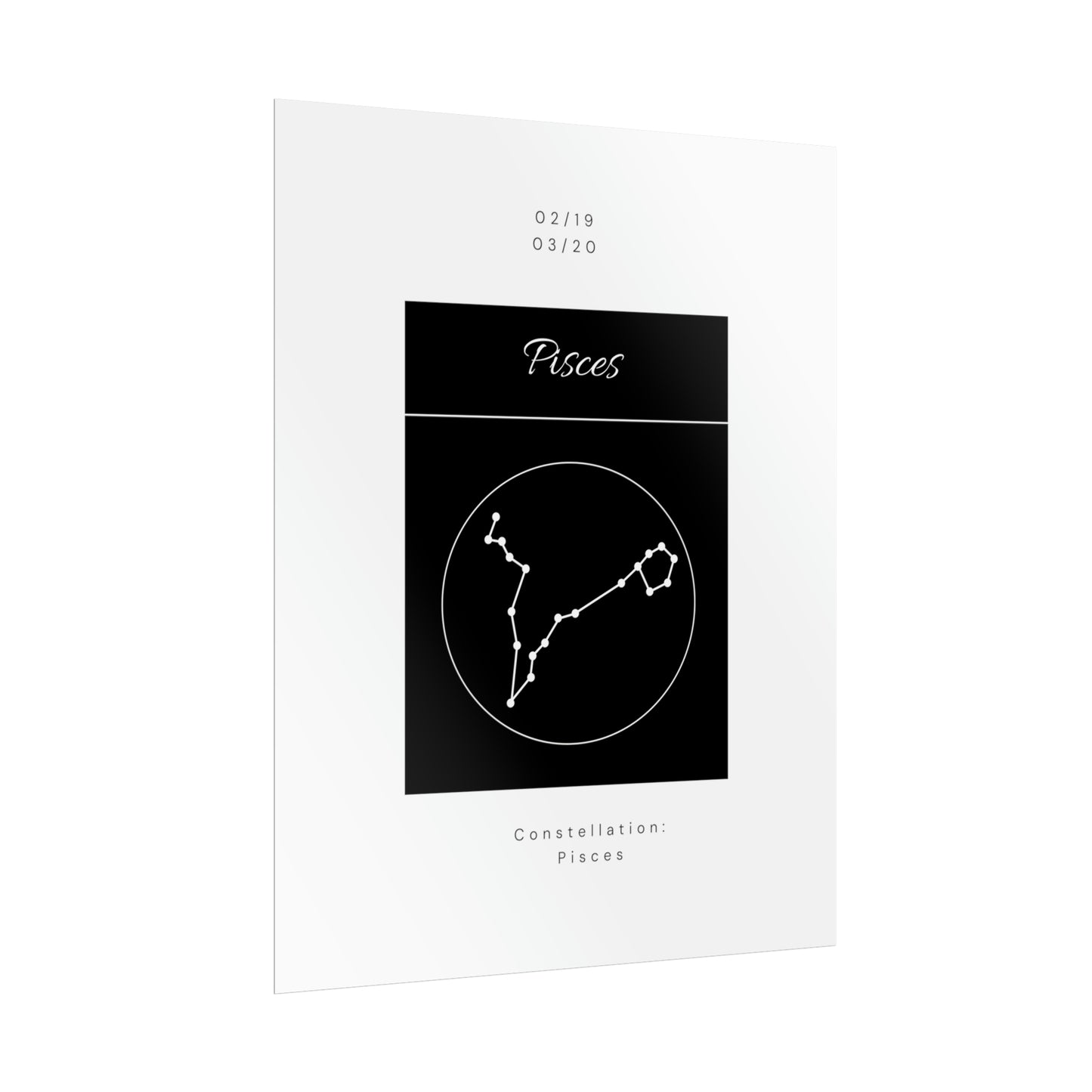 Pisces Star Constellation Zodiac Poster