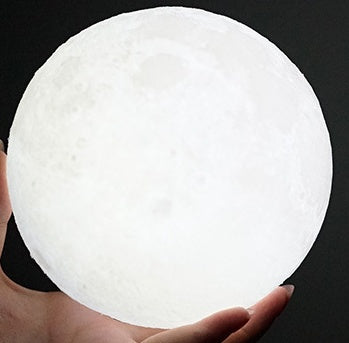 Mystic Moon 3D Printed Touch Lamp - USB Rechargeable Night Light