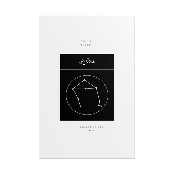 Libra Star Constellation Zodiac Poster