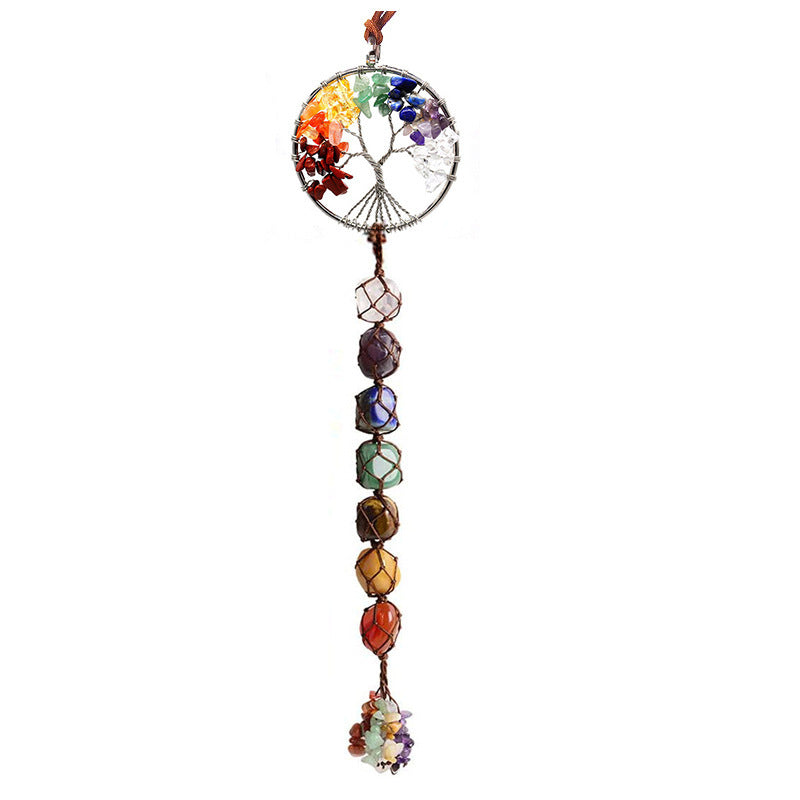 7-Color Crystal Tree of Life Pendant