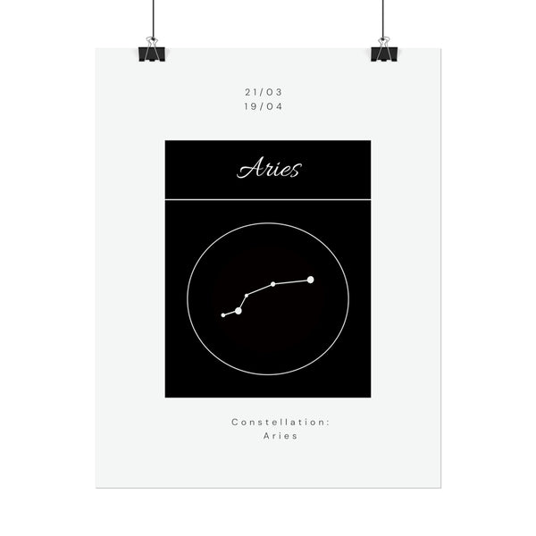 Aries Star Constellation Zodiac Poster