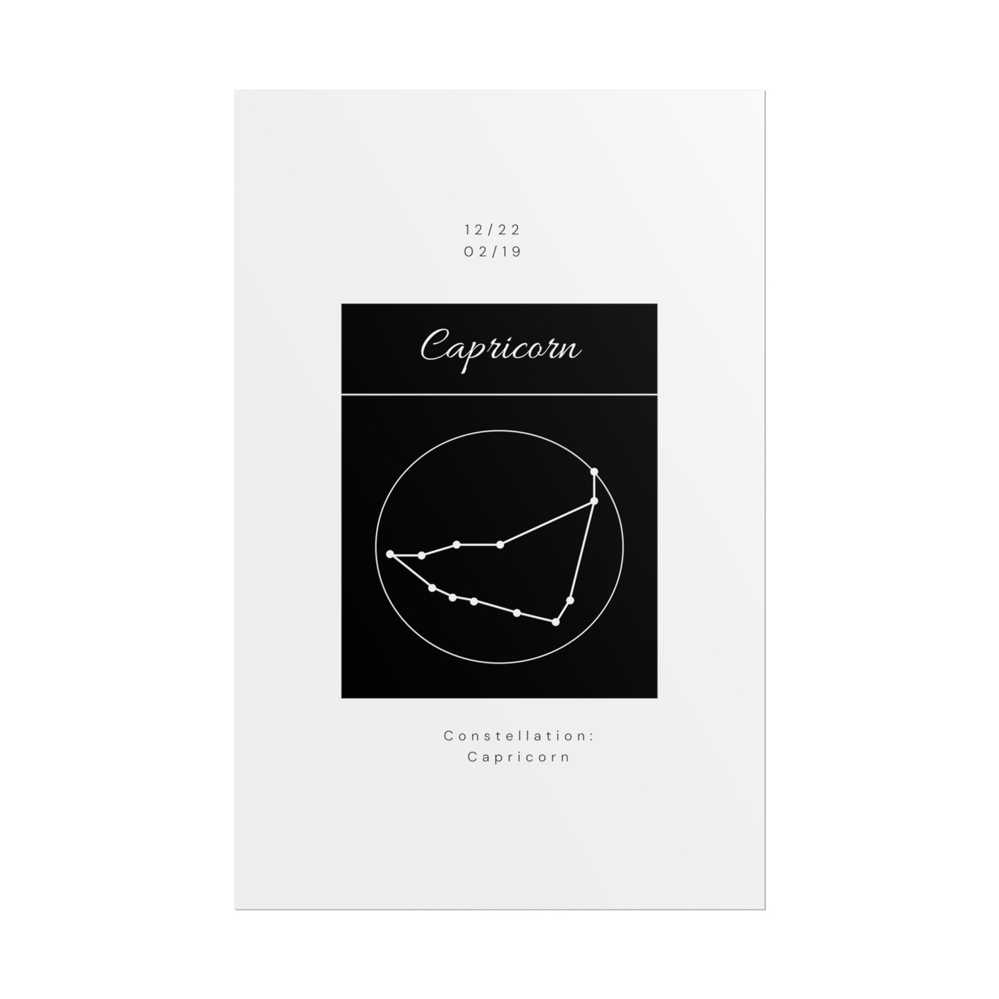 Capricorn Star Constellation Zodiac Poster