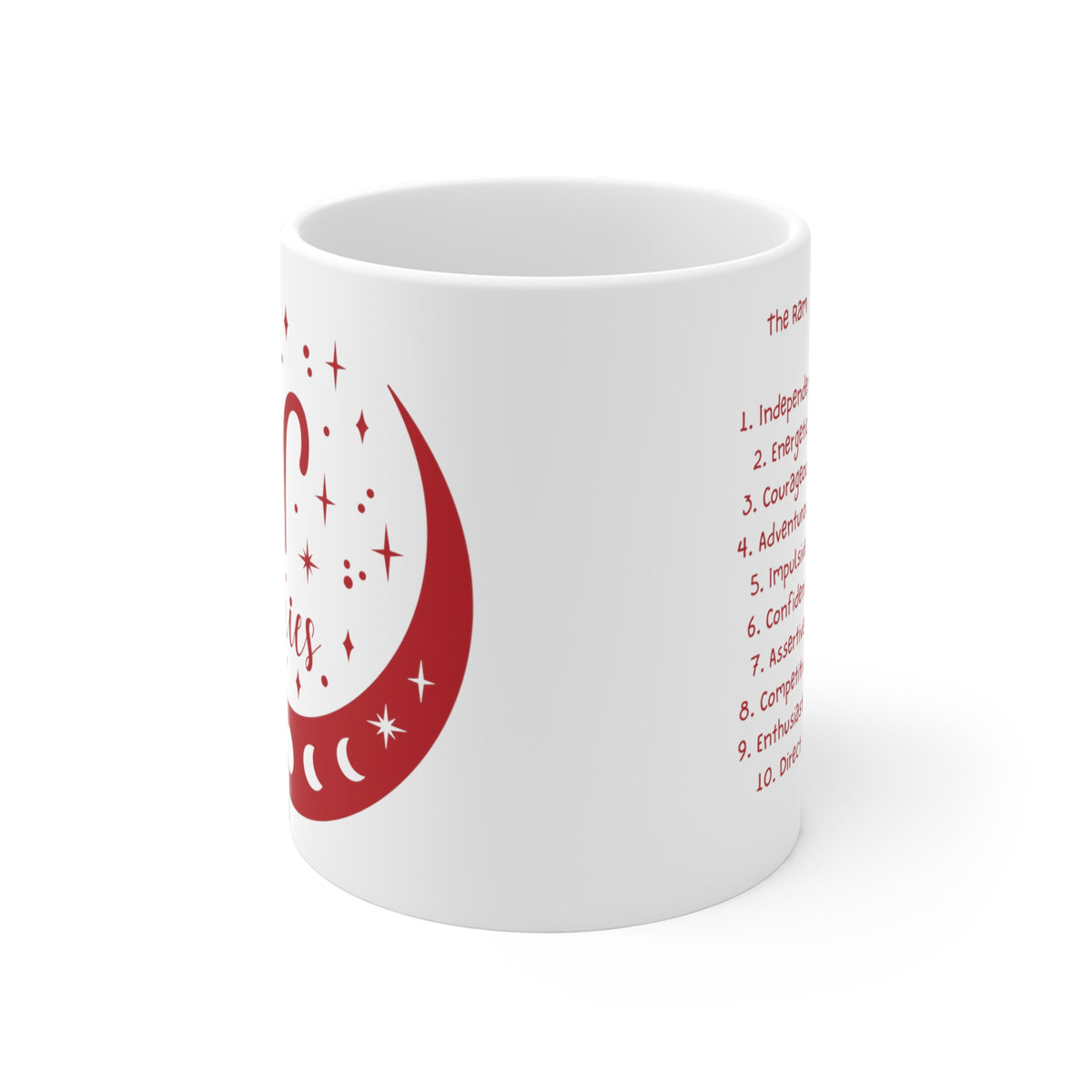 Zodiac Coffee Mug with Traits: Aries Edition