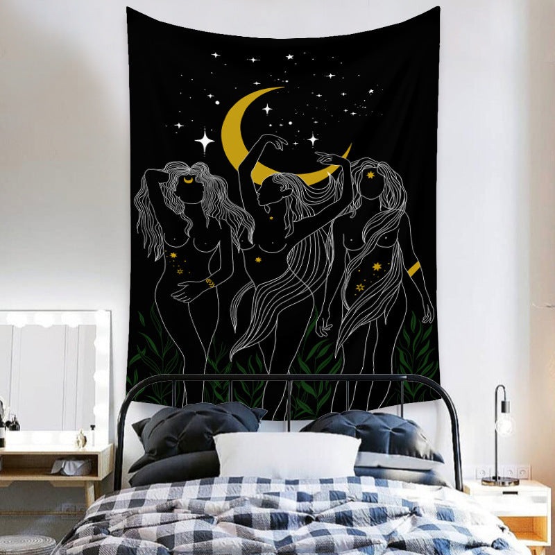 Bohemian Moon Goddess Tapestry