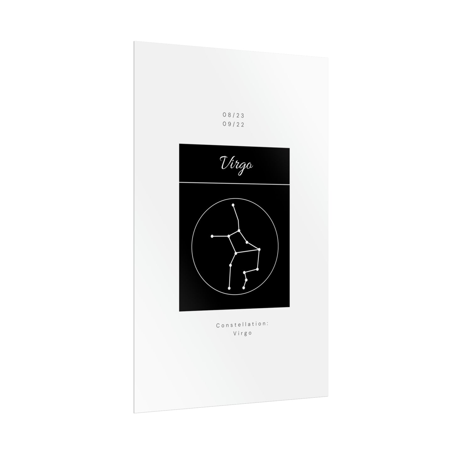 Zodiac Poster/ Virgo Star Constellation