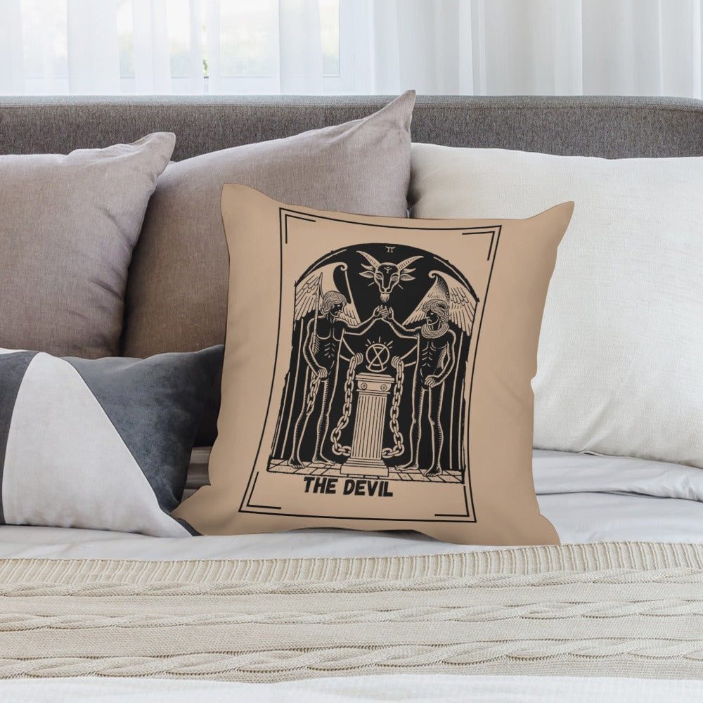 Celestial Plush Throw Pillow Case -  THE DEVIL