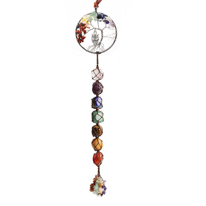 7-Color Crystal Tree of Life Pendant