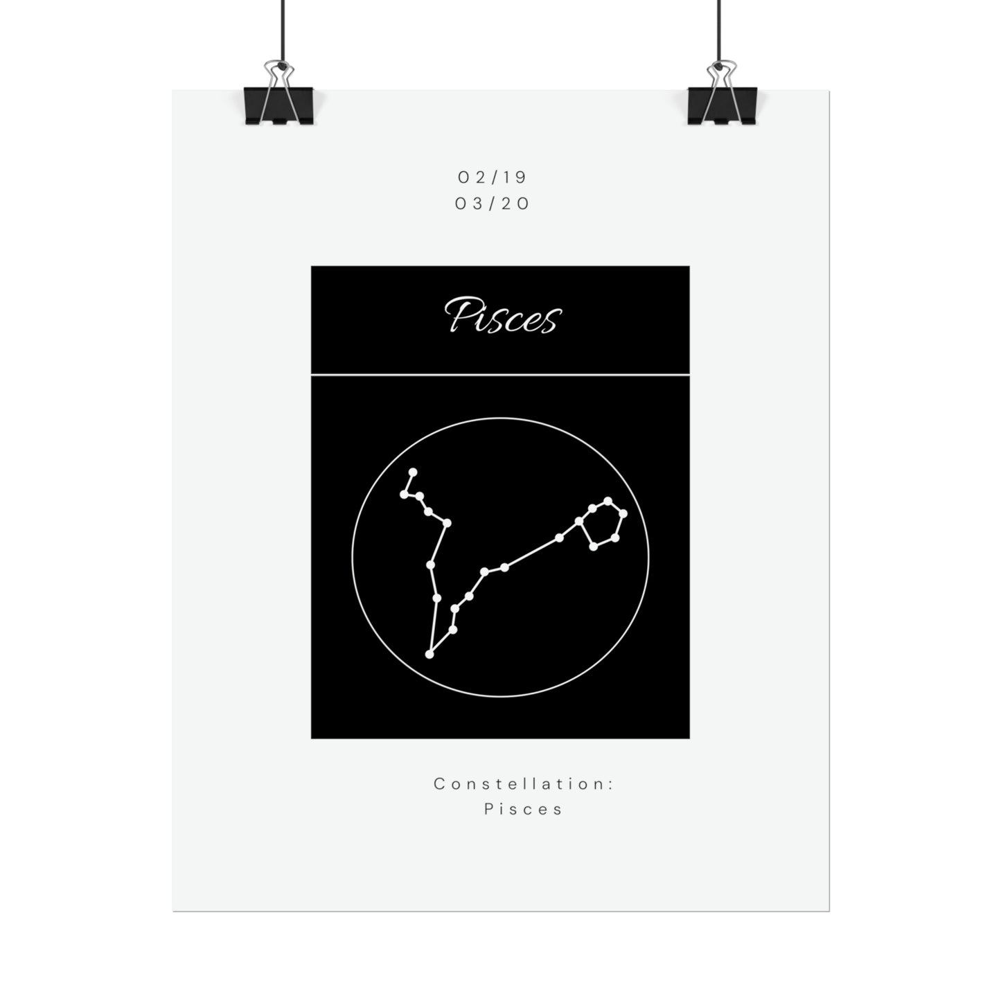 Pisces Star Constellation Zodiac Poster