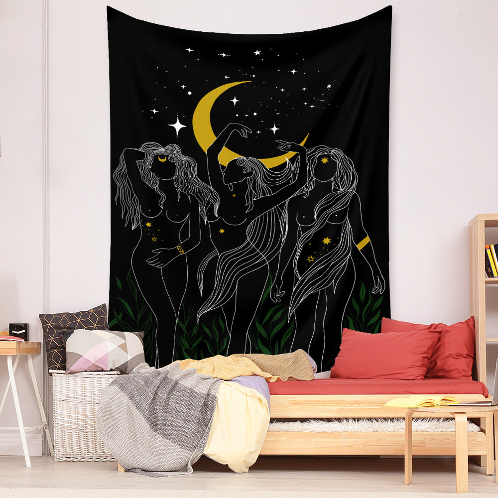 Bohemian Moon Goddess Tapestry