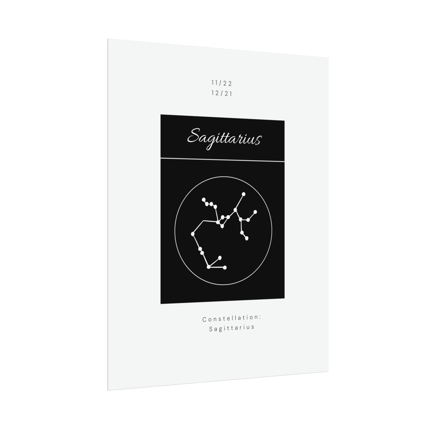 Sagittarius Star Constellation Zodiac Poster