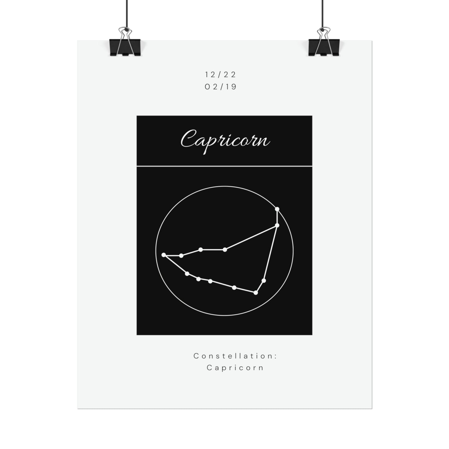 Capricorn Star Constellation Zodiac Poster