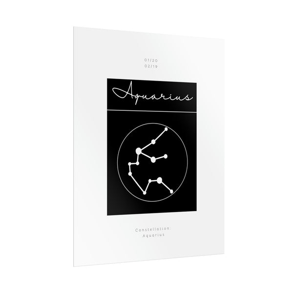 Aquarius Star Constellation Zodiac Poster