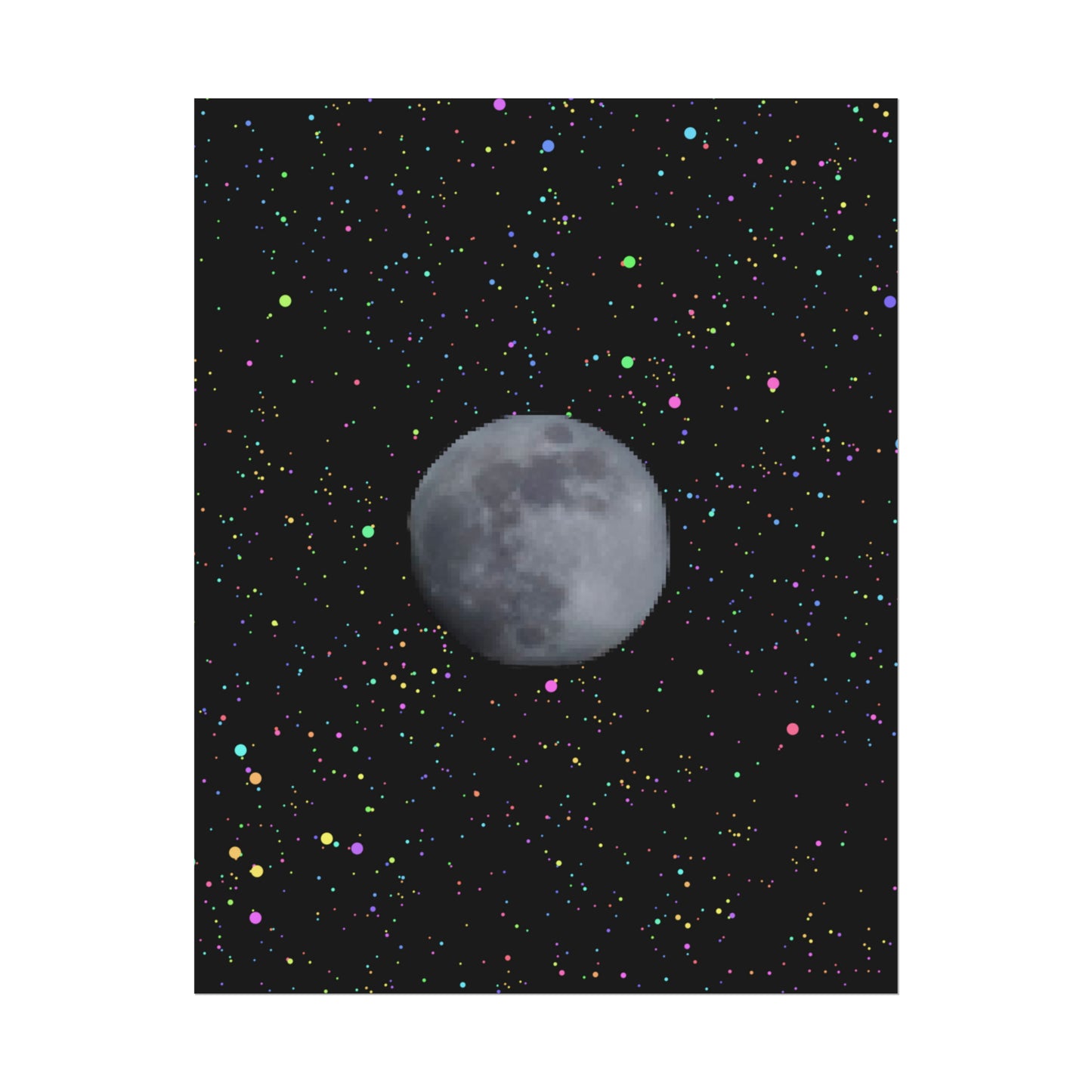 Moon Poster: Full Moon in a Clear Sky