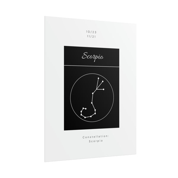 Scorpio Star Constellation Zodiac Poster