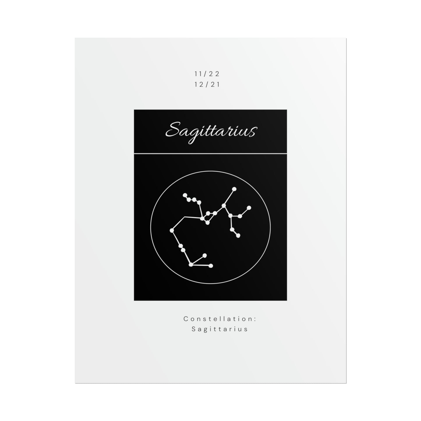 Sagittarius Star Constellation Zodiac Poster