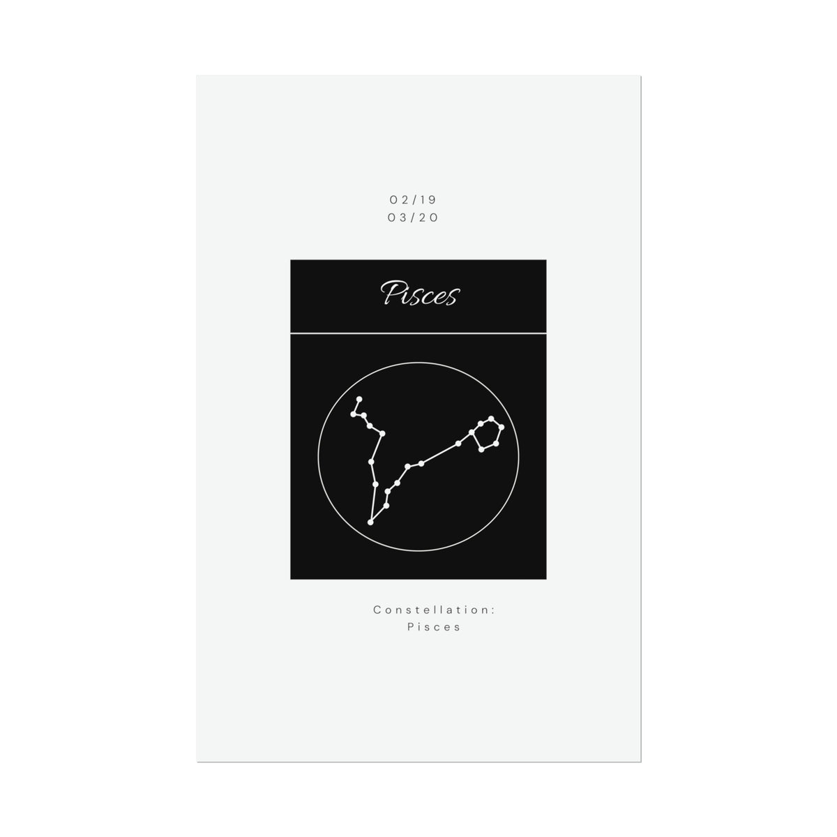 Pisces Star Constellation Zodiac Poster