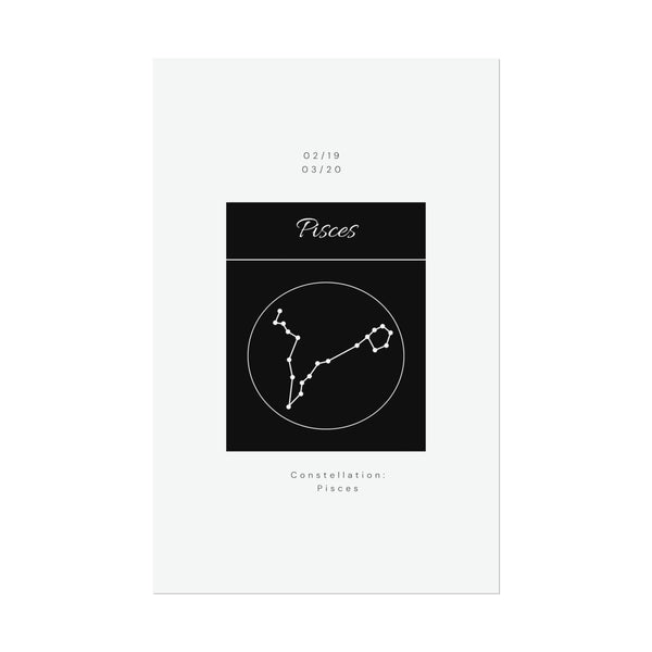 Pisces Star Constellation Zodiac Poster