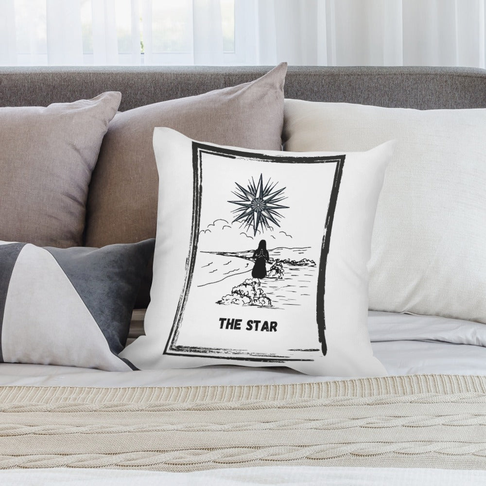 Celestial Plush Throw Pillow Case - THE STAR