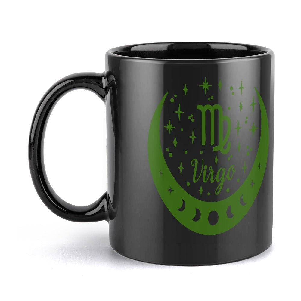 Virgo Traits Zodiac Coffee Mug - Black Edition