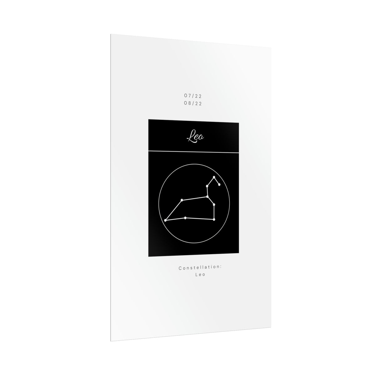 Leo Star Constellation Zodiac Poster