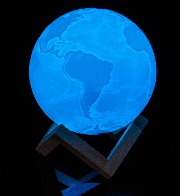 Mystic Moon 3D Printed Touch Lamp - USB Rechargeable Night Light