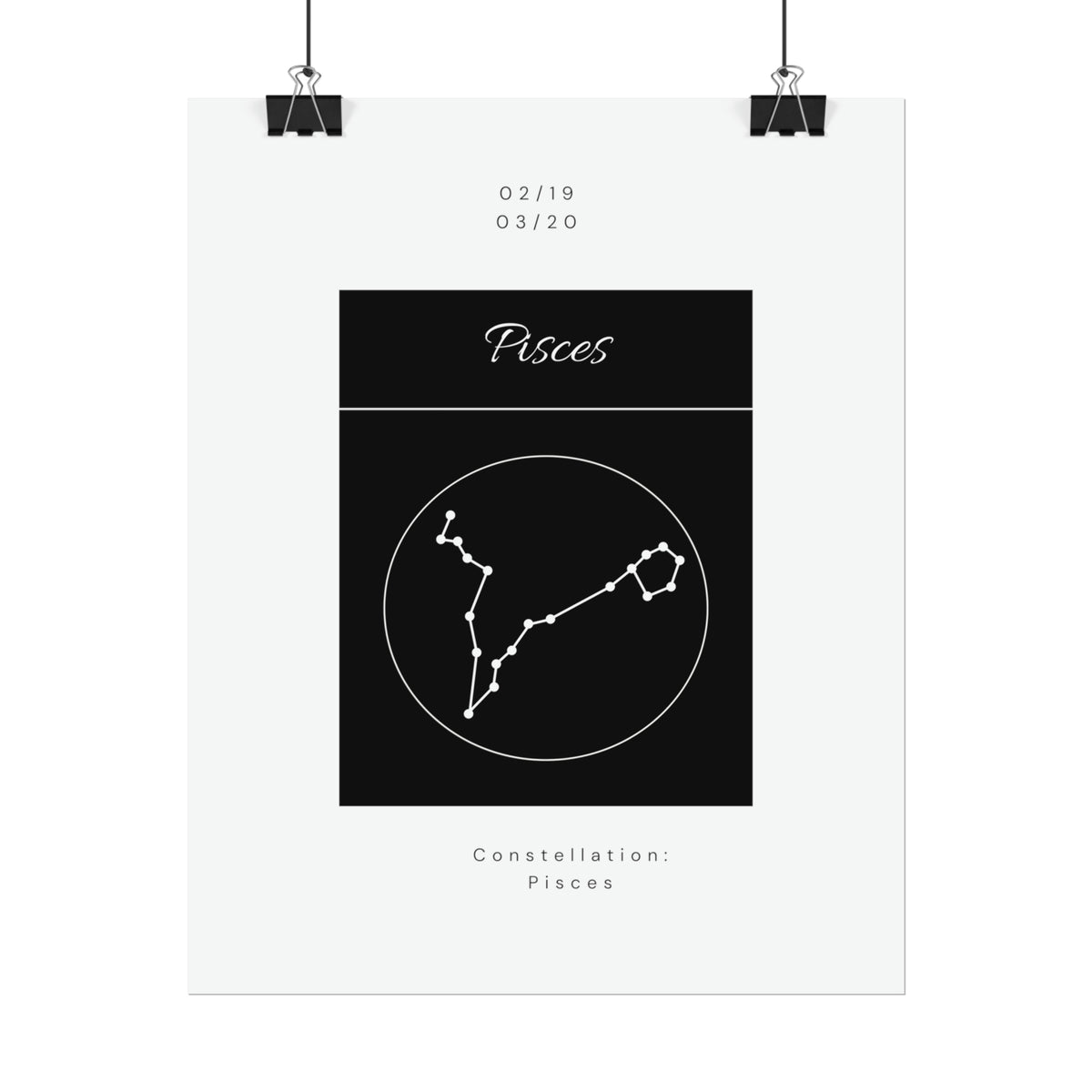 Pisces Star Constellation Zodiac Poster