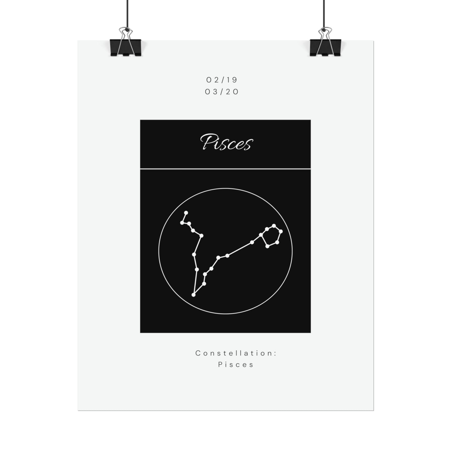 Pisces Star Constellation Zodiac Poster