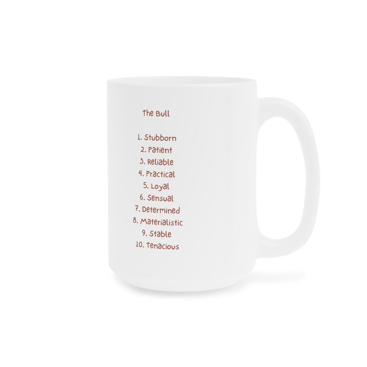 Zodiac Coffee Mug with Traits: Taurus Edition