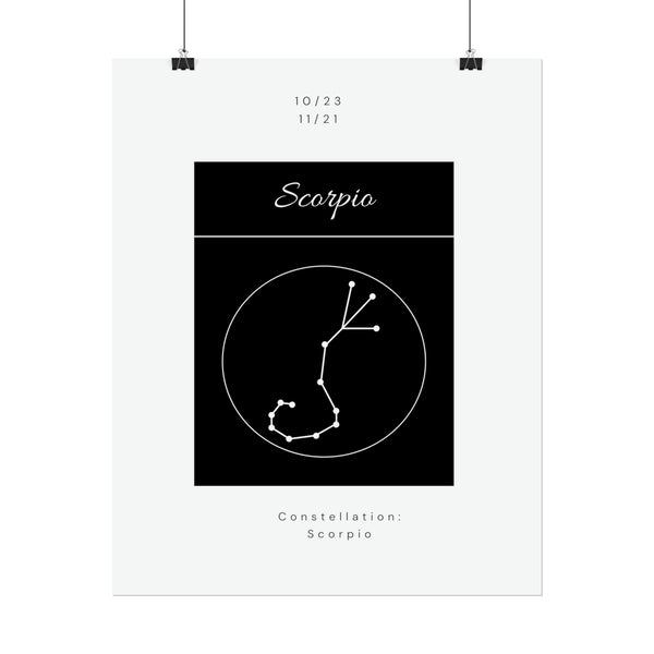 Scorpio Star Constellation Zodiac Poster