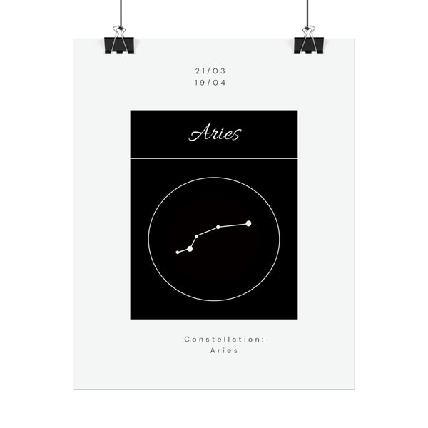 Aries Star Constellation Zodiac Poster