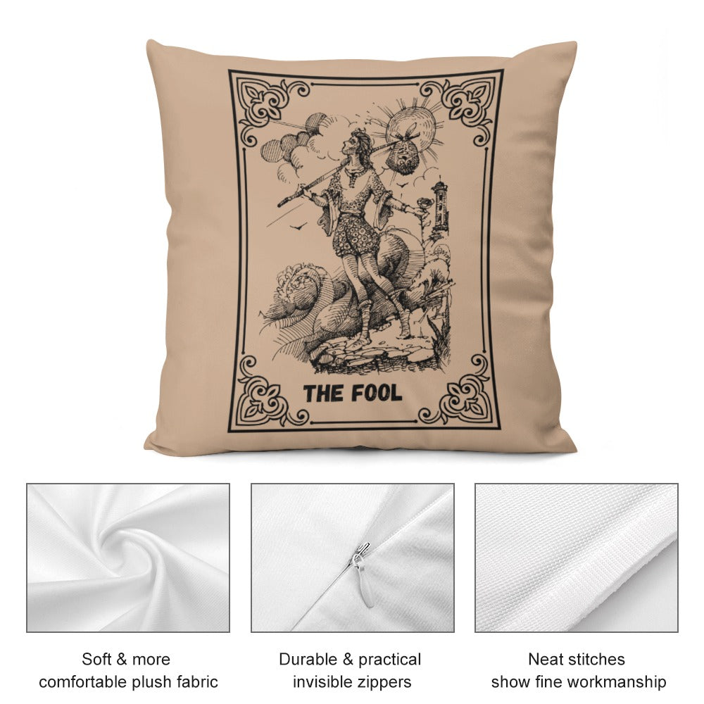 Celestial Plush Throw Pillow Case -  THE FOOL